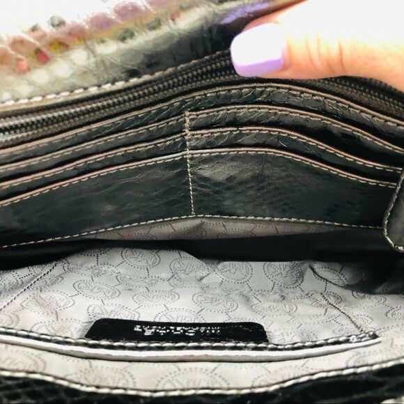 Michael Kors Tilda Python-Embossed Clutch Bag - Picture 7 of 15